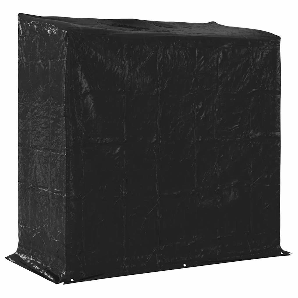 Haardhoutrek met regenhoes 200x100x200 cm gegalvaniseerd staal is nu te koop bij PeponiXL, paradijselijk wonen!