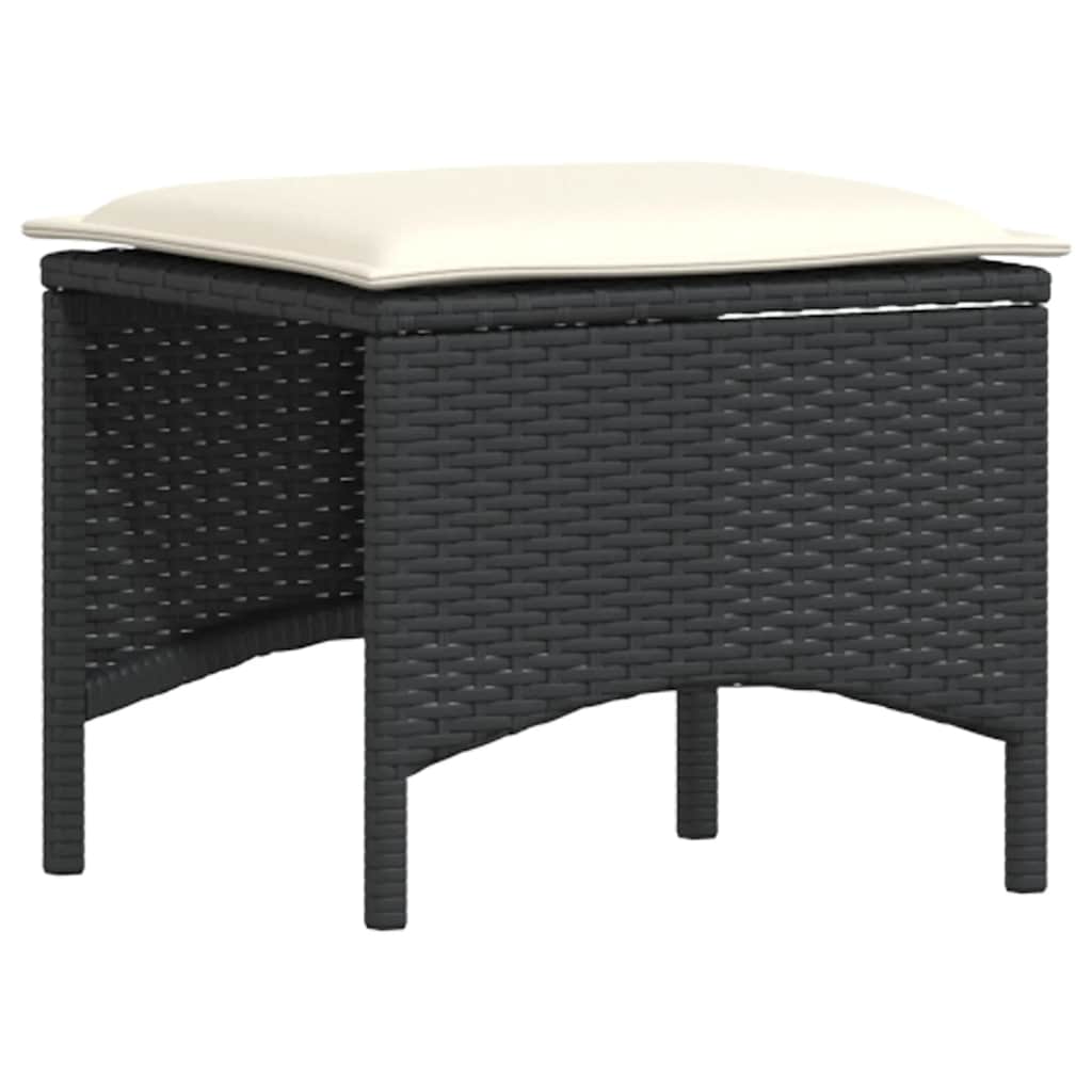 4-delige Tuinset met kussens poly rattan zwart is nu te koop bij PeponiXL, paradijselijk wonen!