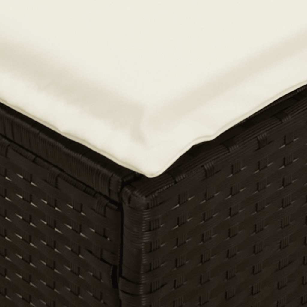 4-delige Tuinset met kussens poly rattan zwart is nu te koop bij PeponiXL, paradijselijk wonen!