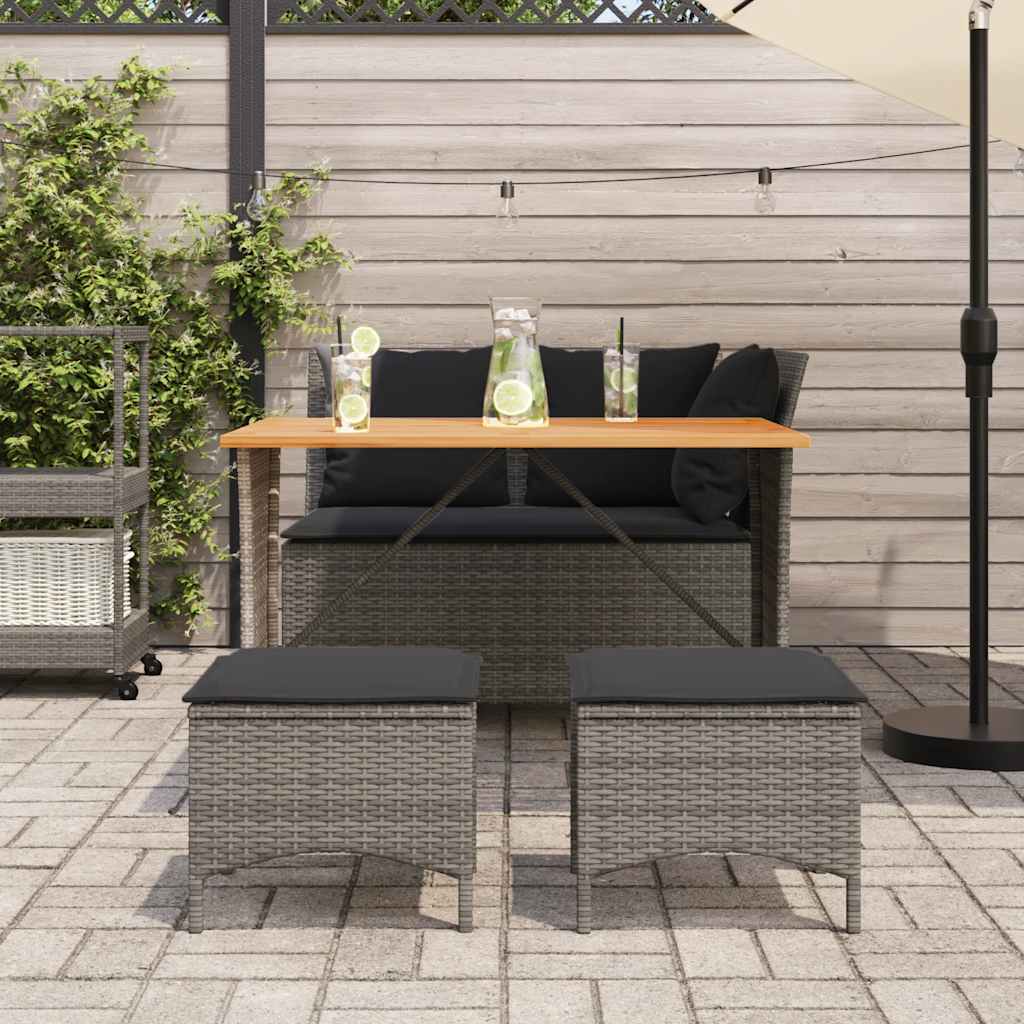 4-delige Tuinset met kussens poly rattan grijs is nu te koop bij PeponiXL, paradijselijk wonen!