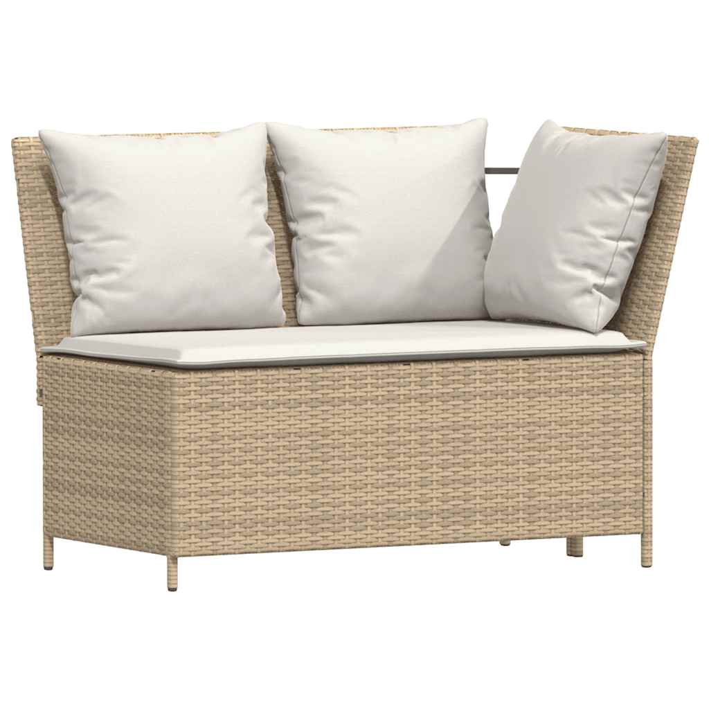 4-delige Tuinset met kussens poly rattan beige is nu te koop bij PeponiXL, paradijselijk wonen!