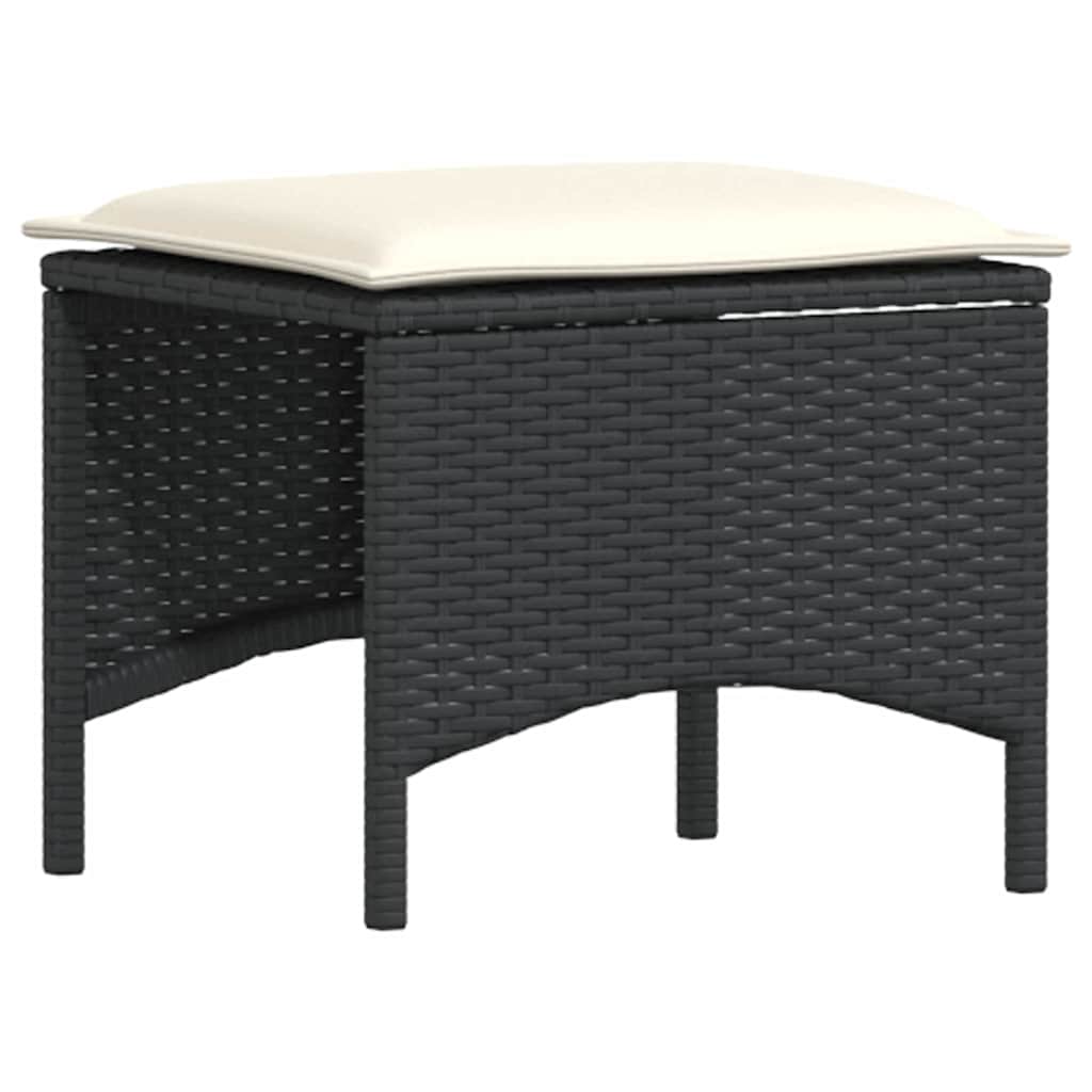 3-delige Tuinset met kussens poly rattan zwart is nu te koop bij PeponiXL, paradijselijk wonen!