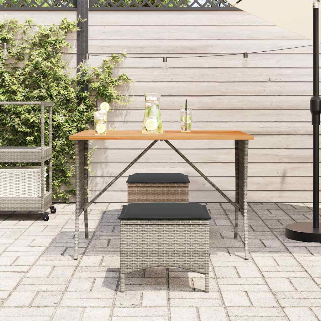 3-delige Tuinset met kussens poly rattan grijs is nu te koop bij PeponiXL, paradijselijk wonen!
