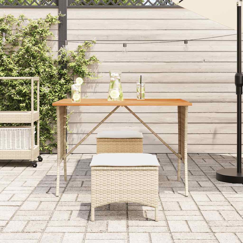3-delige Tuinset met kussens poly rattan beige is nu te koop bij PeponiXL, paradijselijk wonen!