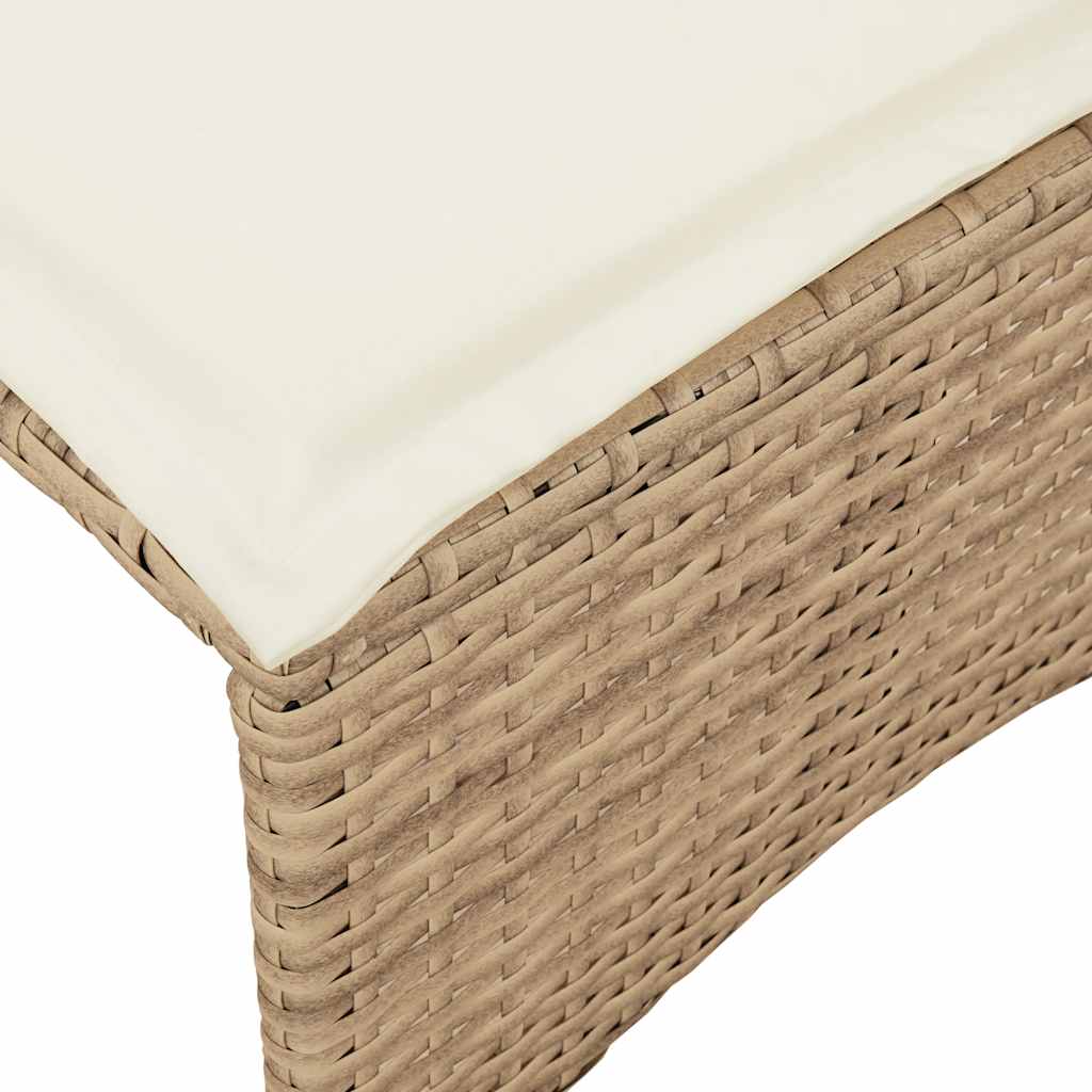 3-delige Tuinset met kussens poly rattan beige is nu te koop bij PeponiXL, paradijselijk wonen!