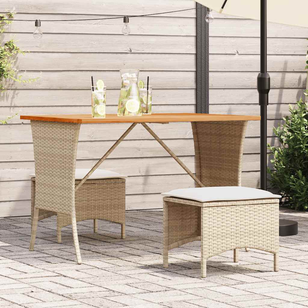 3-delige Tuinset met kussens poly rattan beige is nu te koop bij PeponiXL, paradijselijk wonen!