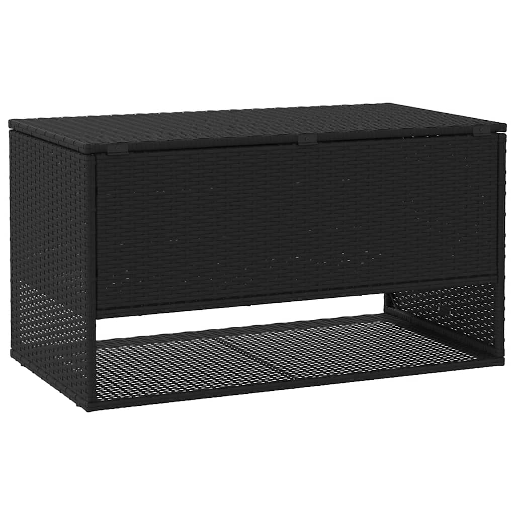 Opbergbox voor buiten 100x55x55,5 cm poly rattan zwart is nu te koop bij PeponiXL, paradijselijk wonen!
