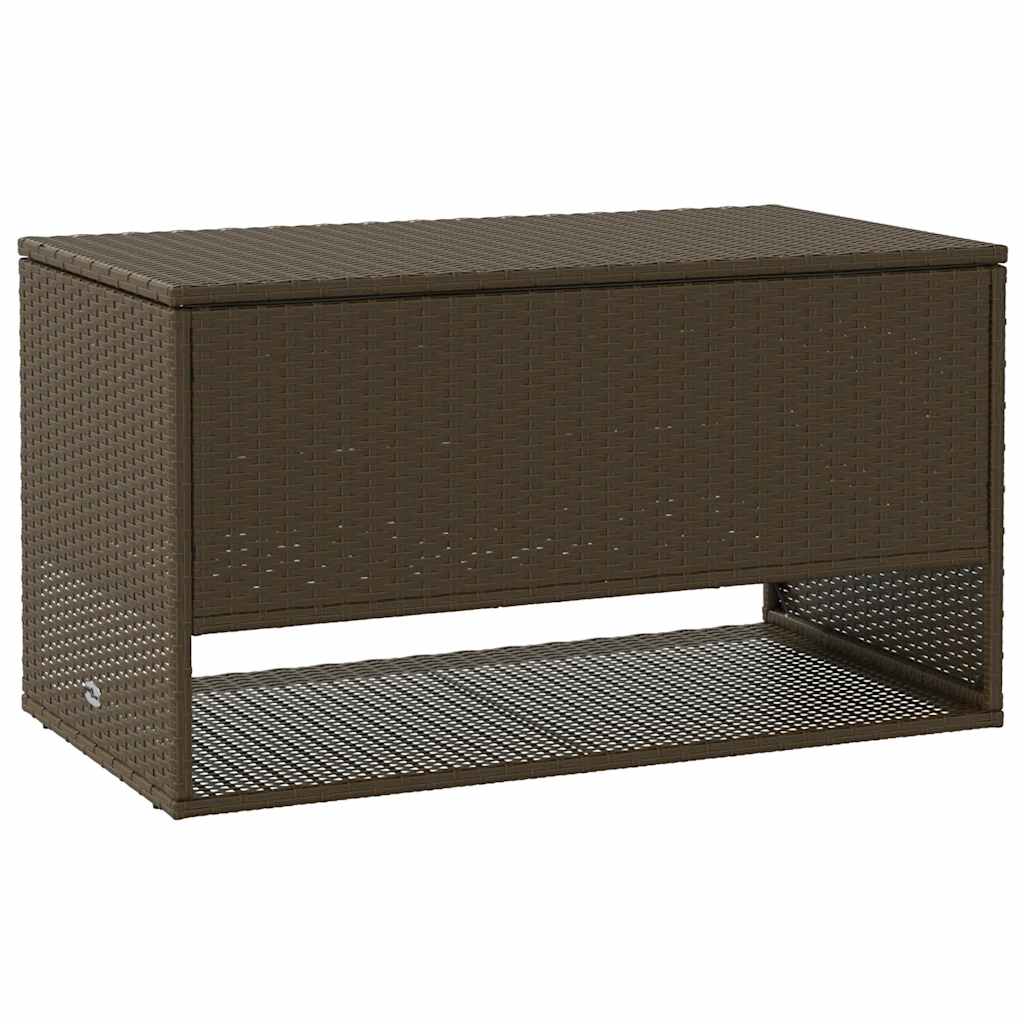 Opbergbox voor buiten 100x55x55,5 cm poly rattan bruin is nu te koop bij PeponiXL, paradijselijk wonen!