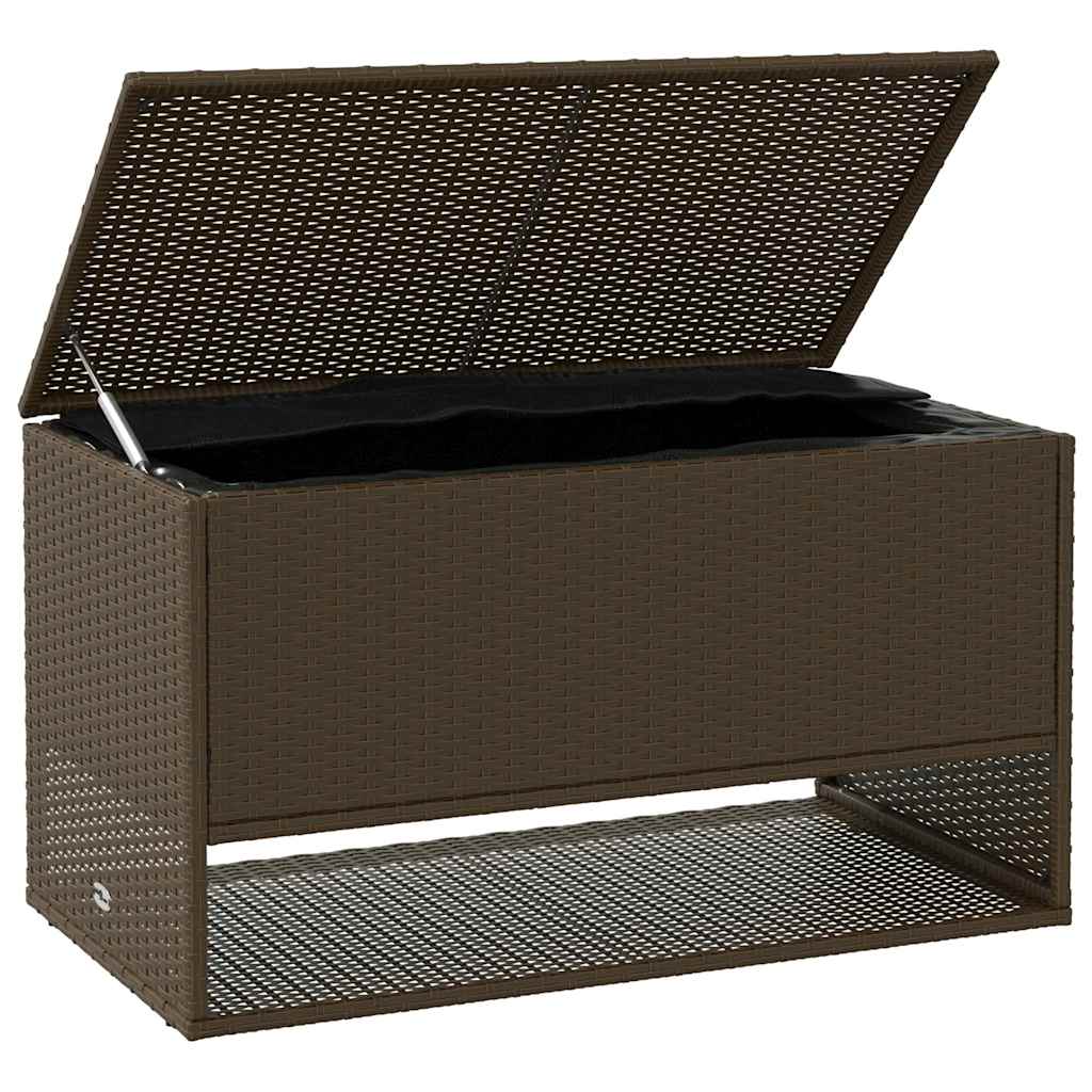 Opbergbox voor buiten 100x55x55,5 cm poly rattan bruin is nu te koop bij PeponiXL, paradijselijk wonen!
