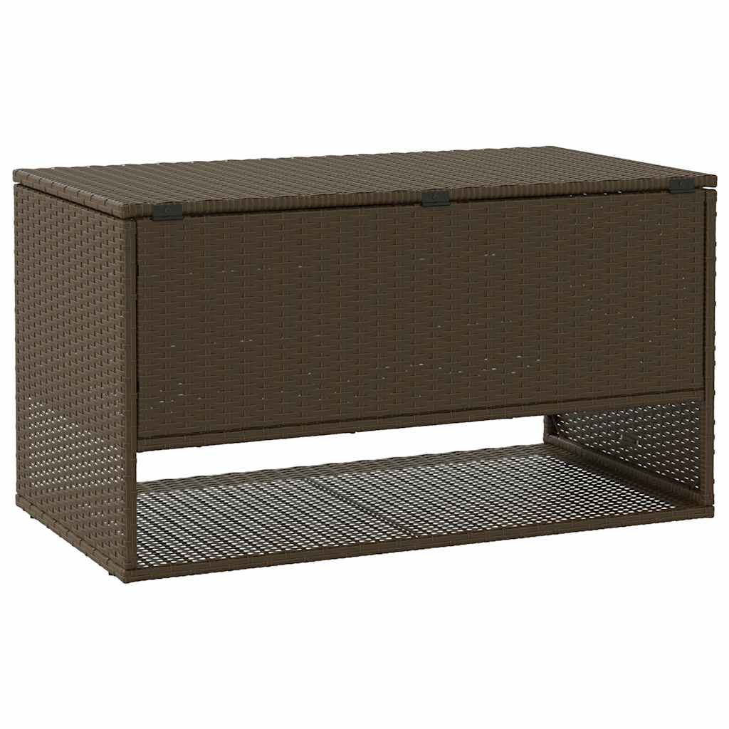 Opbergbox voor buiten 100x55x55,5 cm poly rattan bruin is nu te koop bij PeponiXL, paradijselijk wonen!