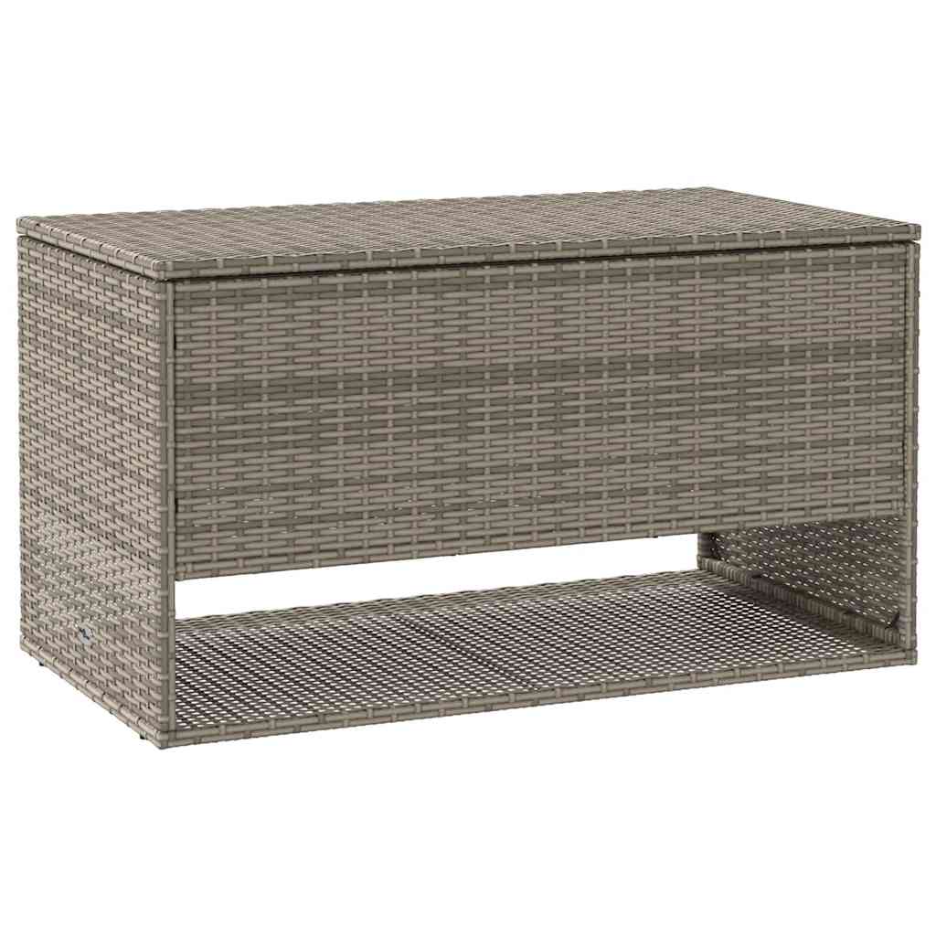 Opbergbox voor buiten 100x55x55,5 cm poly rattan grijs is nu te koop bij PeponiXL, paradijselijk wonen!