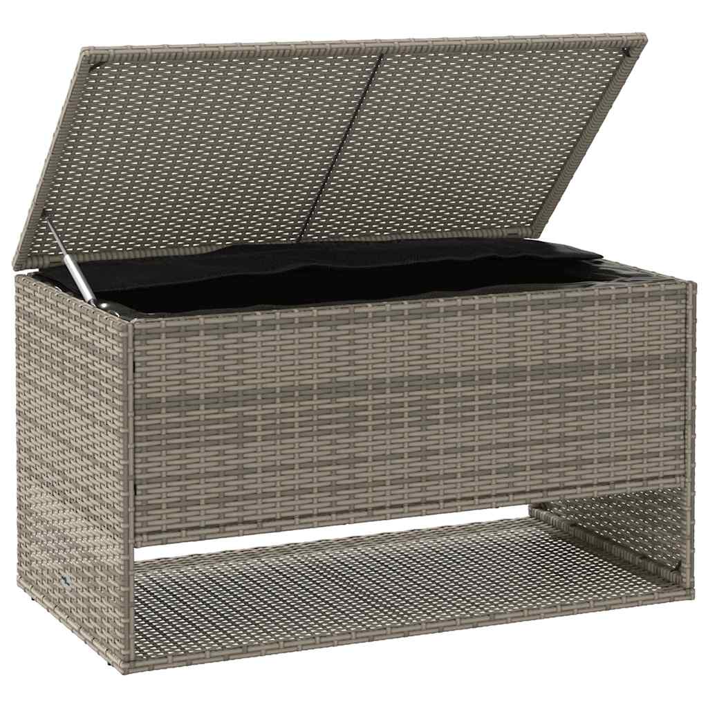 Opbergbox voor buiten 100x55x55,5 cm poly rattan grijs is nu te koop bij PeponiXL, paradijselijk wonen!