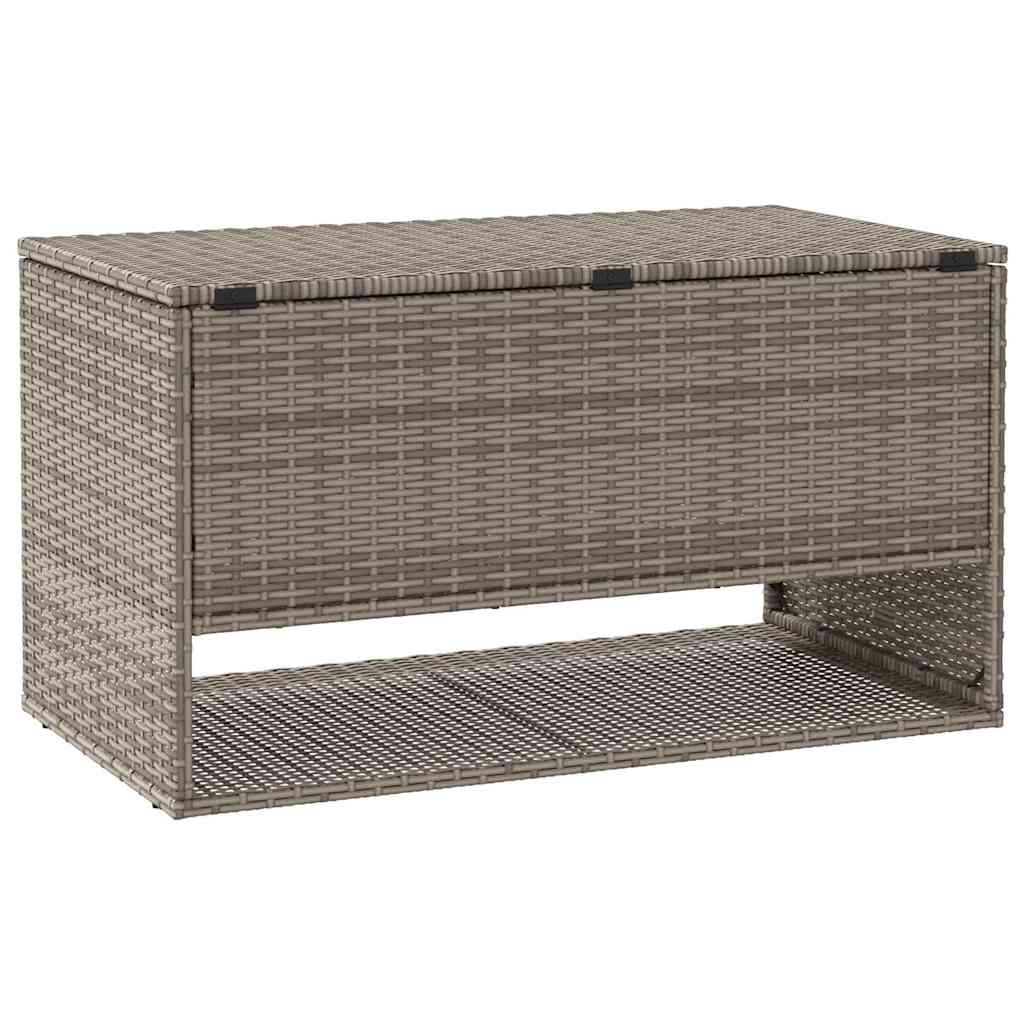 Opbergbox voor buiten 100x55x55,5 cm poly rattan grijs is nu te koop bij PeponiXL, paradijselijk wonen!