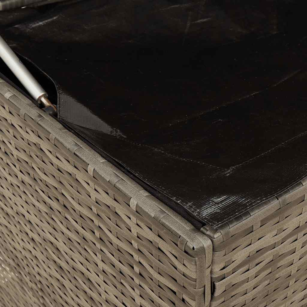 Opbergbox voor buiten 100x55x55,5 cm poly rattan grijs is nu te koop bij PeponiXL, paradijselijk wonen!