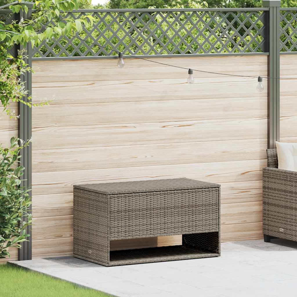 Opbergbox voor buiten 100x55x55,5 cm poly rattan grijs is nu te koop bij PeponiXL, paradijselijk wonen!