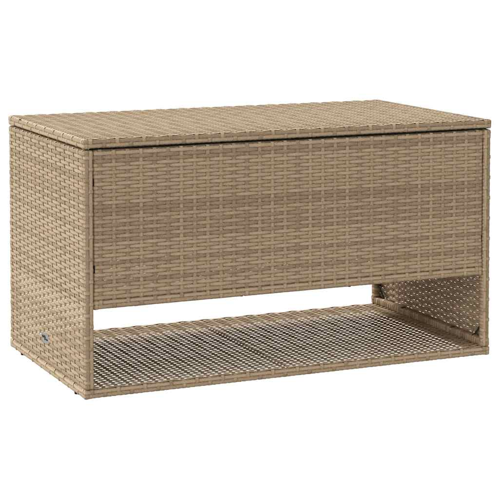 Opbergbox voor buiten 100x55x55,5 cm poly rattan beige is nu te koop bij PeponiXL, paradijselijk wonen!