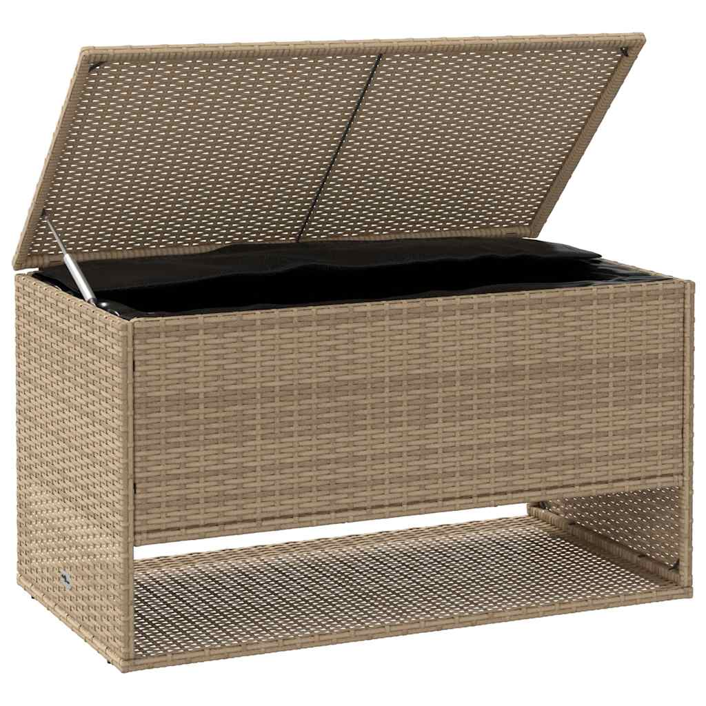 Opbergbox voor buiten 100x55x55,5 cm poly rattan beige is nu te koop bij PeponiXL, paradijselijk wonen!