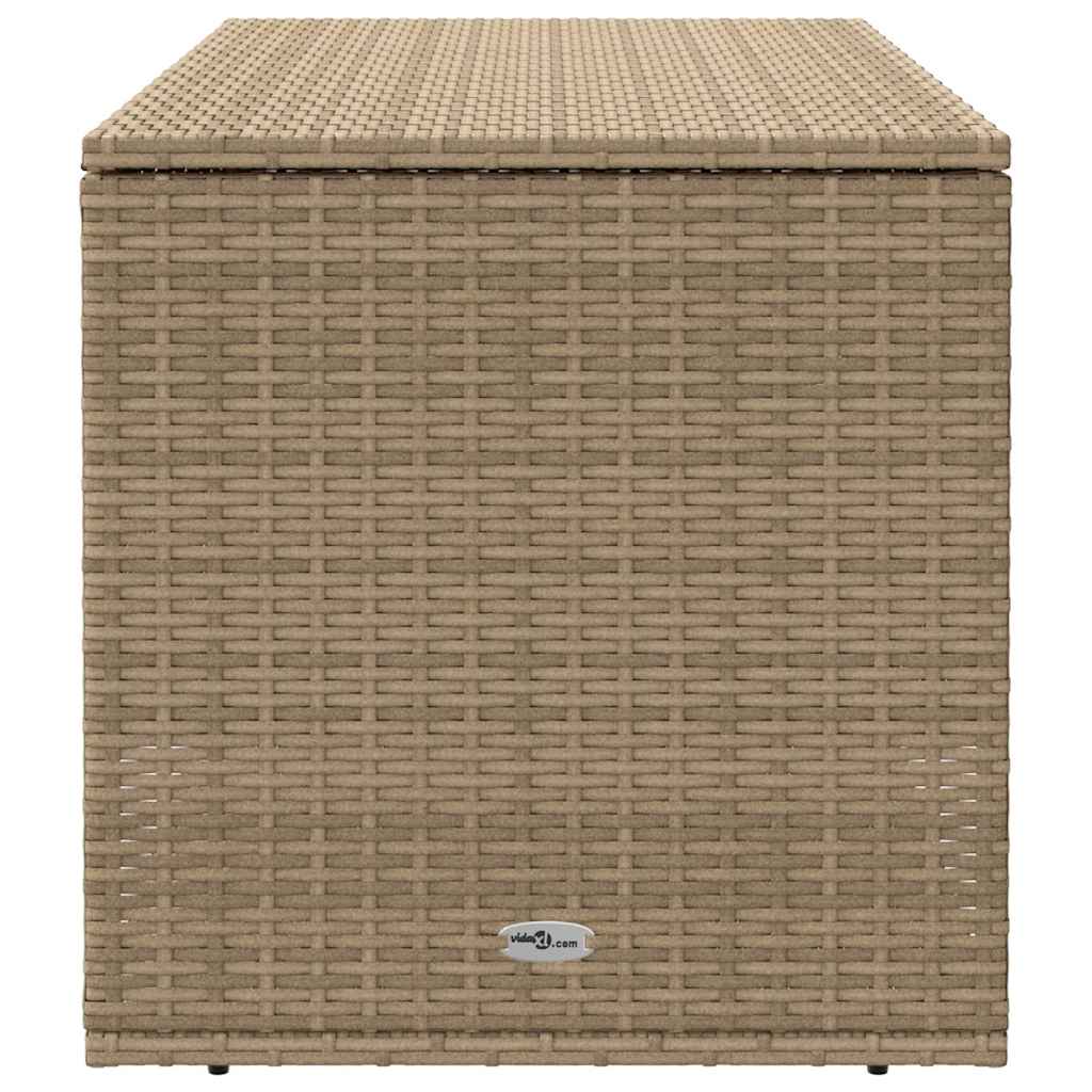 Opbergbox voor buiten 100x55x55,5 cm poly rattan beige is nu te koop bij PeponiXL, paradijselijk wonen!