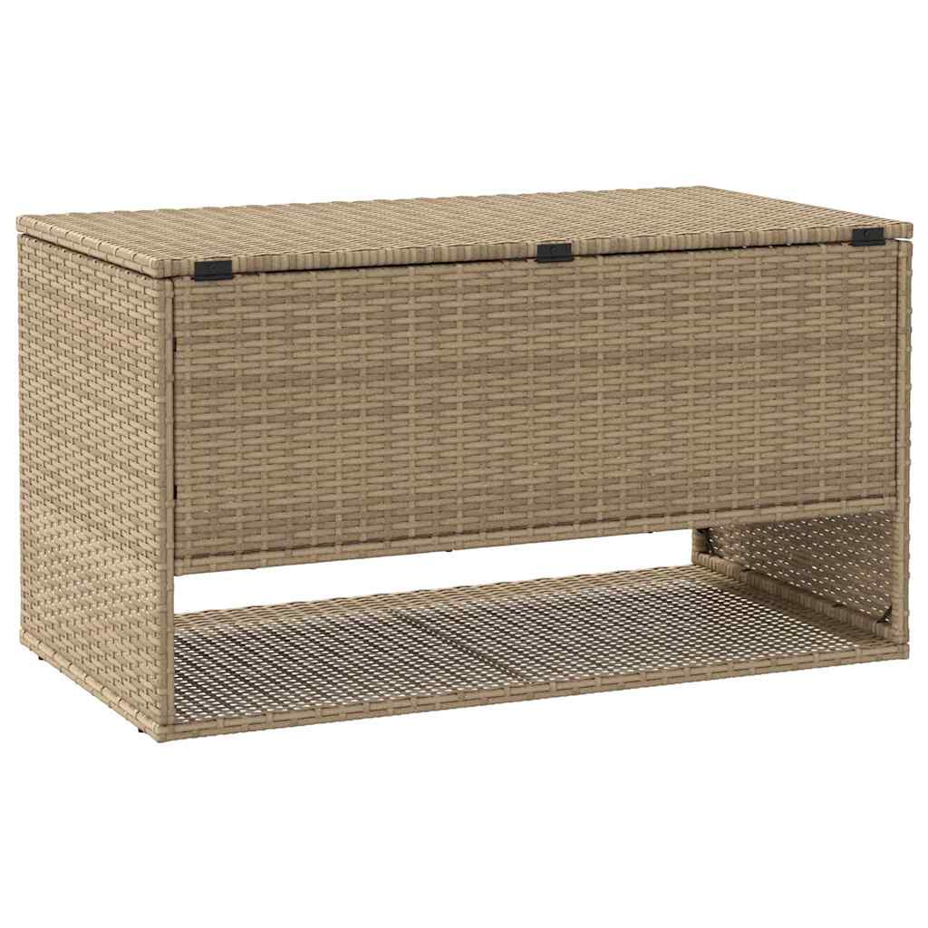 Opbergbox voor buiten 100x55x55,5 cm poly rattan beige is nu te koop bij PeponiXL, paradijselijk wonen!