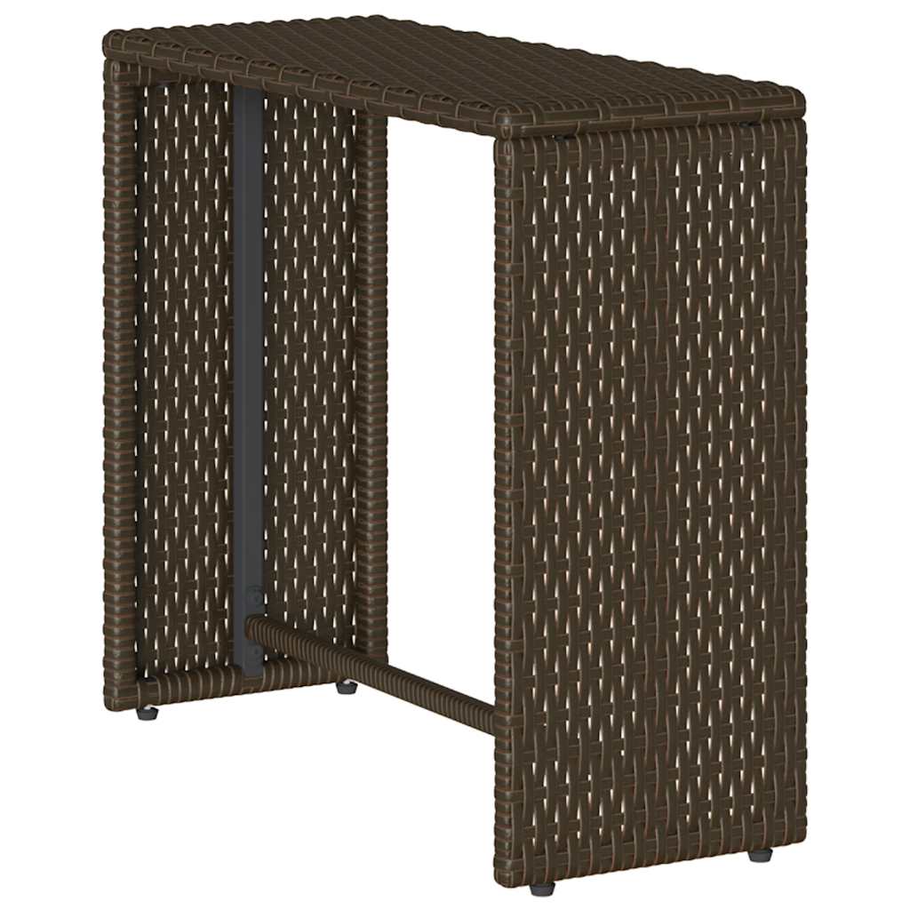 5-delige Tuinbankstel met kussens stapelbaar poly rattan bruin is nu te koop bij PeponiXL, paradijselijk wonen!