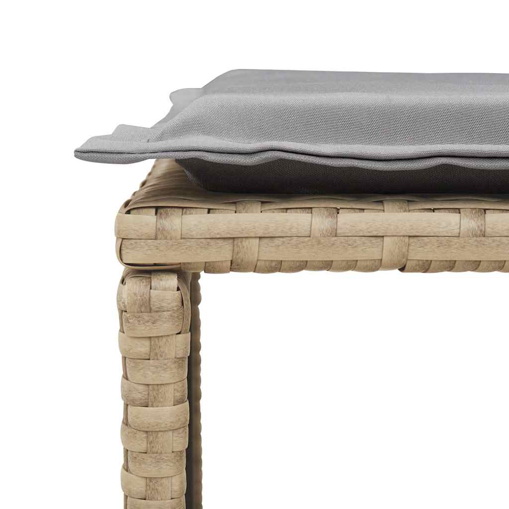 5-delige Tuinbankstel met kussens stapelbaar beige poly rattan is nu te koop bij PeponiXL, paradijselijk wonen!