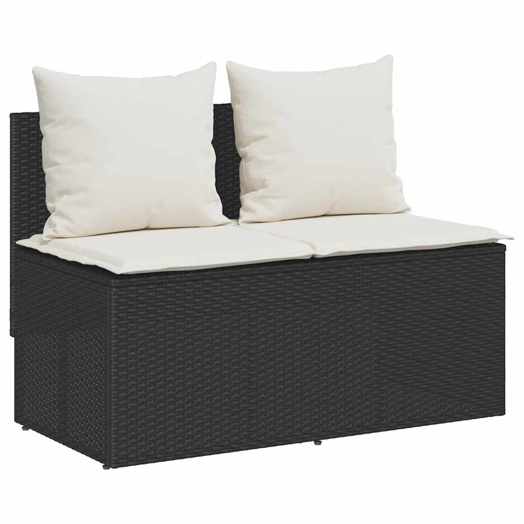 3-delige Tuinset met kussens poly rattan zwart is nu te koop bij PeponiXL, paradijselijk wonen!