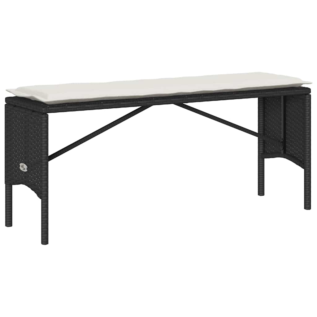 3-delige Tuinset met kussens poly rattan zwart is nu te koop bij PeponiXL, paradijselijk wonen!