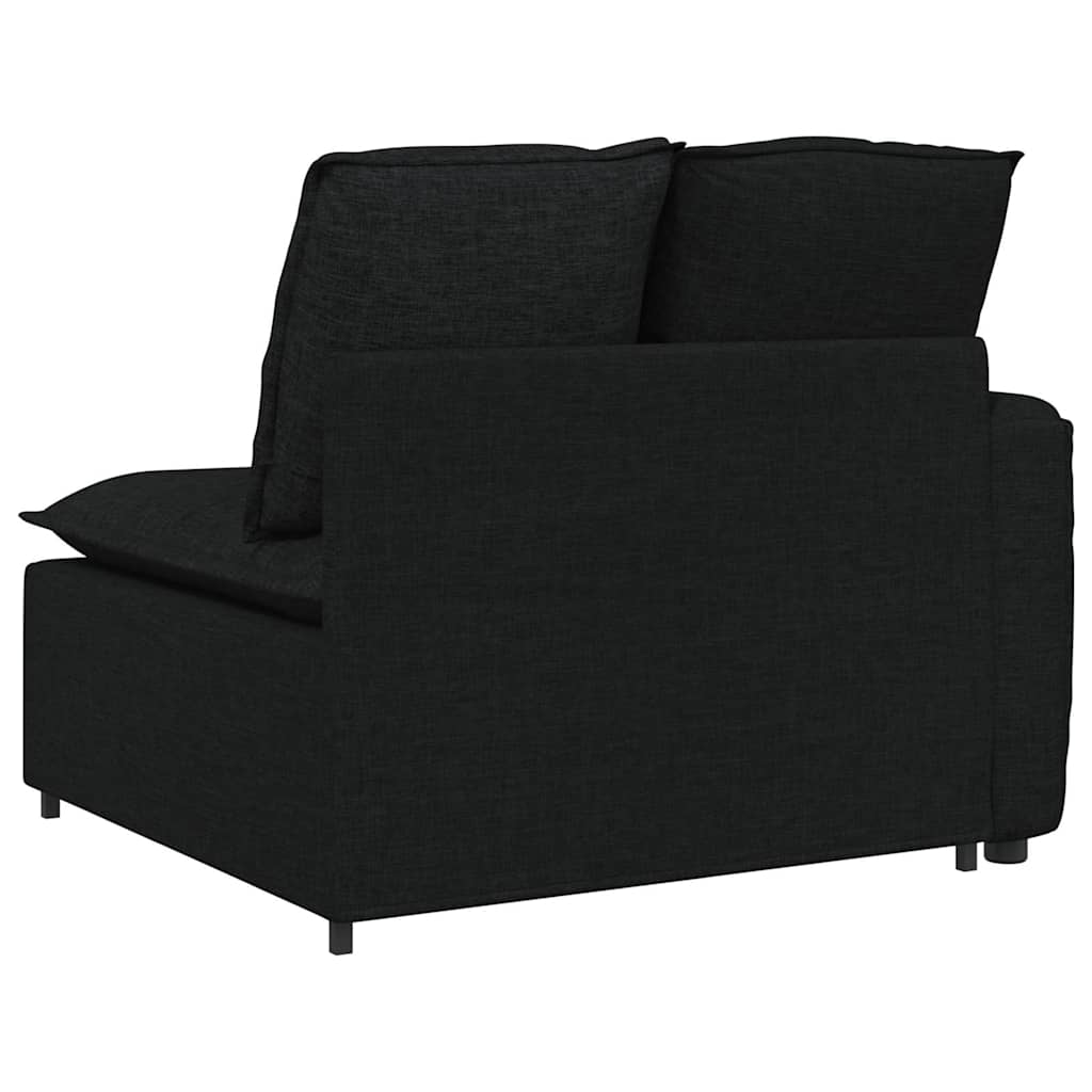 Modulaire bank Armleuning eindmodule met kussens 100 cm zwart is nu te koop bij PeponiXL, paradijselijk wonen!