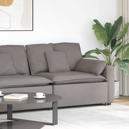 Modulaire bank Armleuning eindmodule met kussens 100 cm taupe is nu te koop bij PeponiXL, paradijselijk wonen!