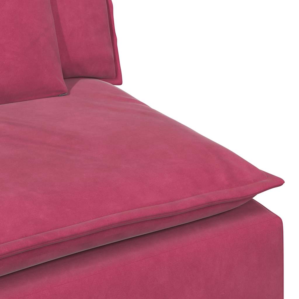 Modulaire bank Armleuning eindmodule met kussens 100cm wijnrood is nu te koop bij PeponiXL, paradijselijk wonen!