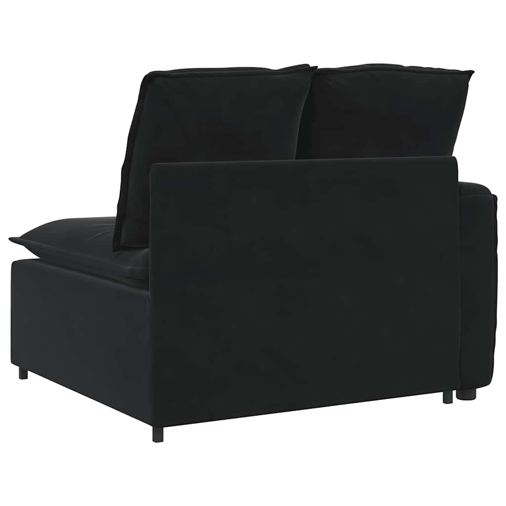 Modulaire bank Armleuning eindmodule met kussens 100 cm zwart is nu te koop bij PeponiXL, paradijselijk wonen!