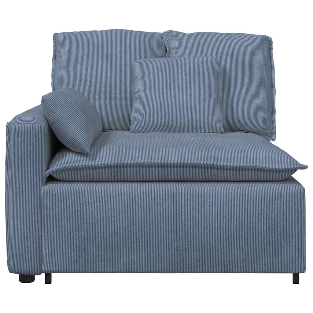 Modulaire bank Armleuning eindmodule met kussens 100 cm blauw is nu te koop bij PeponiXL, paradijselijk wonen!
