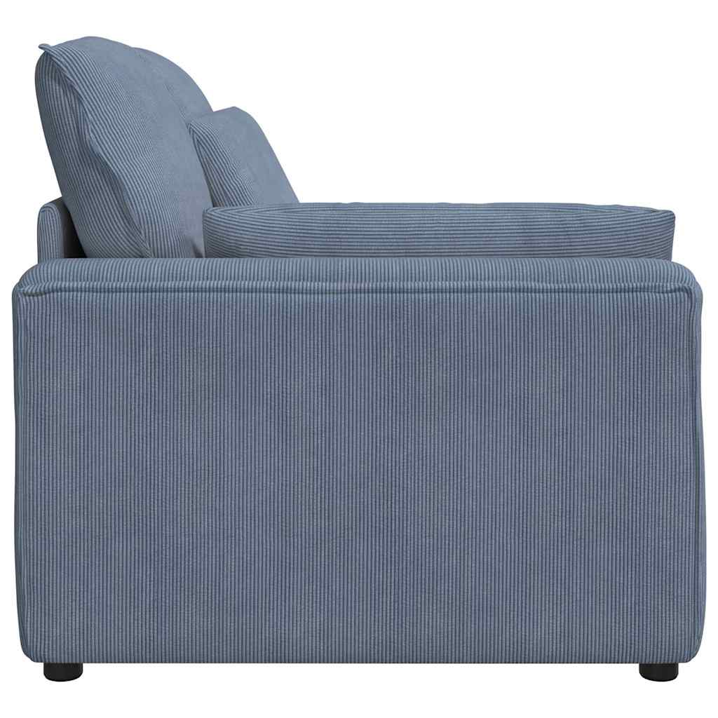Modulaire bank Armleuning eindmodule met kussens 100 cm blauw is nu te koop bij PeponiXL, paradijselijk wonen!