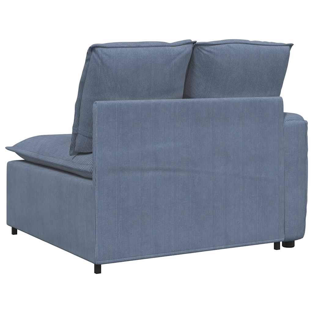 Modulaire bank Armleuning eindmodule met kussens 100 cm blauw is nu te koop bij PeponiXL, paradijselijk wonen!