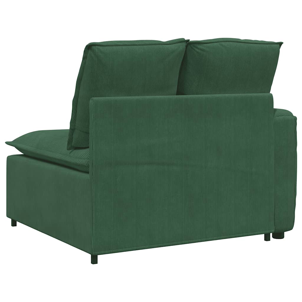 Modulaire bank Armleuning eindmodule met kussens donkergroen 100 cm is nu te koop bij PeponiXL, paradijselijk wonen!