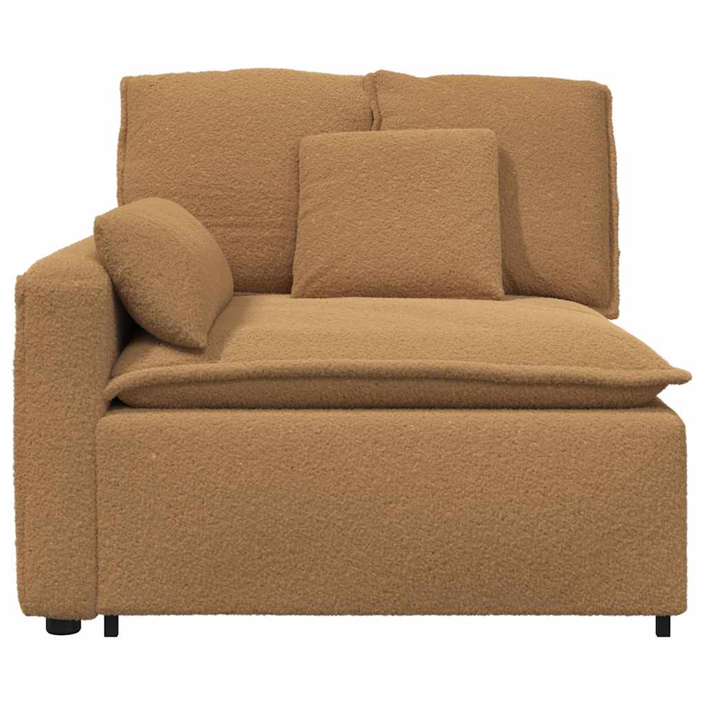 Modulaire bank Armleuning eindmodule met kussens 100 cm beige is nu te koop bij PeponiXL, paradijselijk wonen!