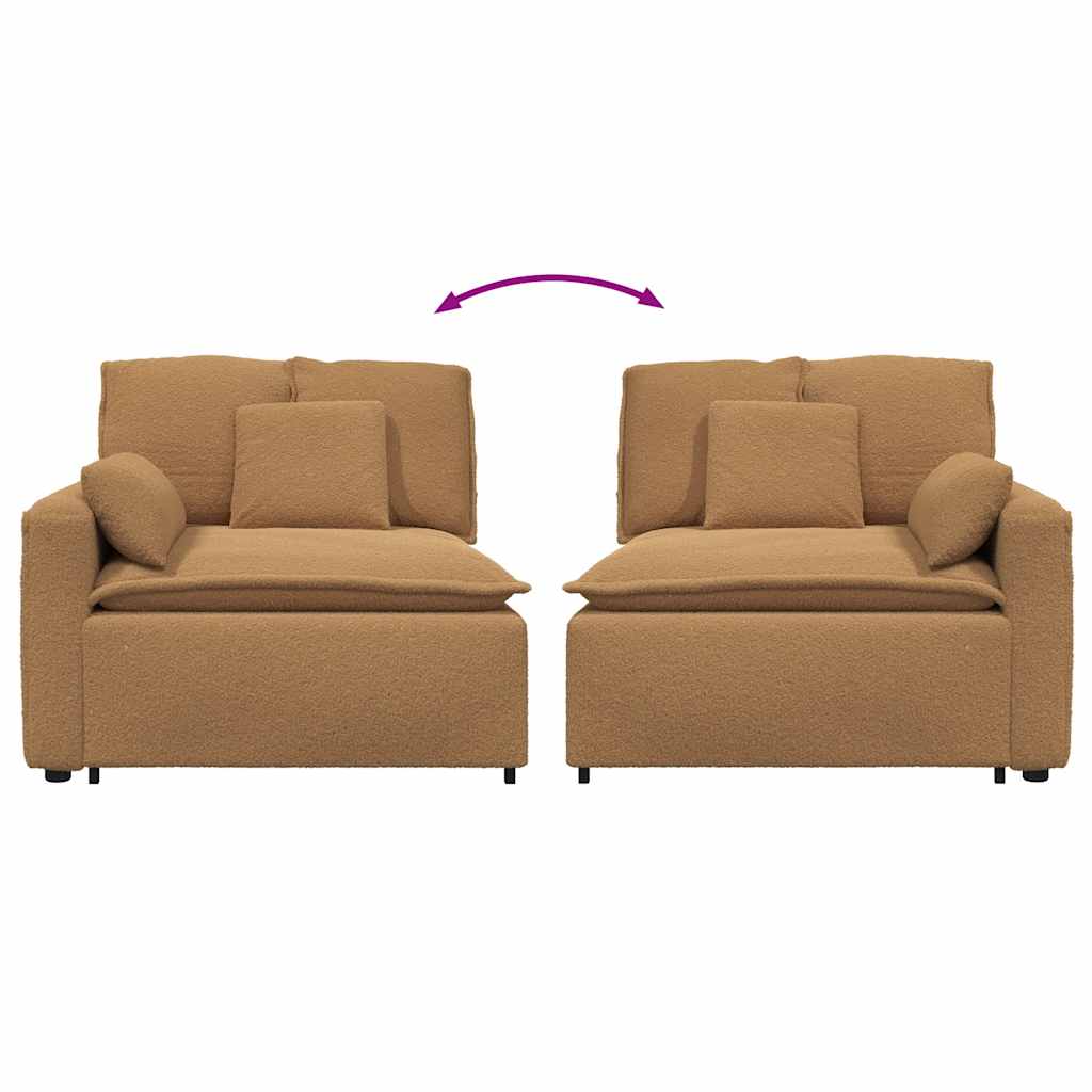 Modulaire bank Armleuning eindmodule met kussens 100 cm beige is nu te koop bij PeponiXL, paradijselijk wonen!