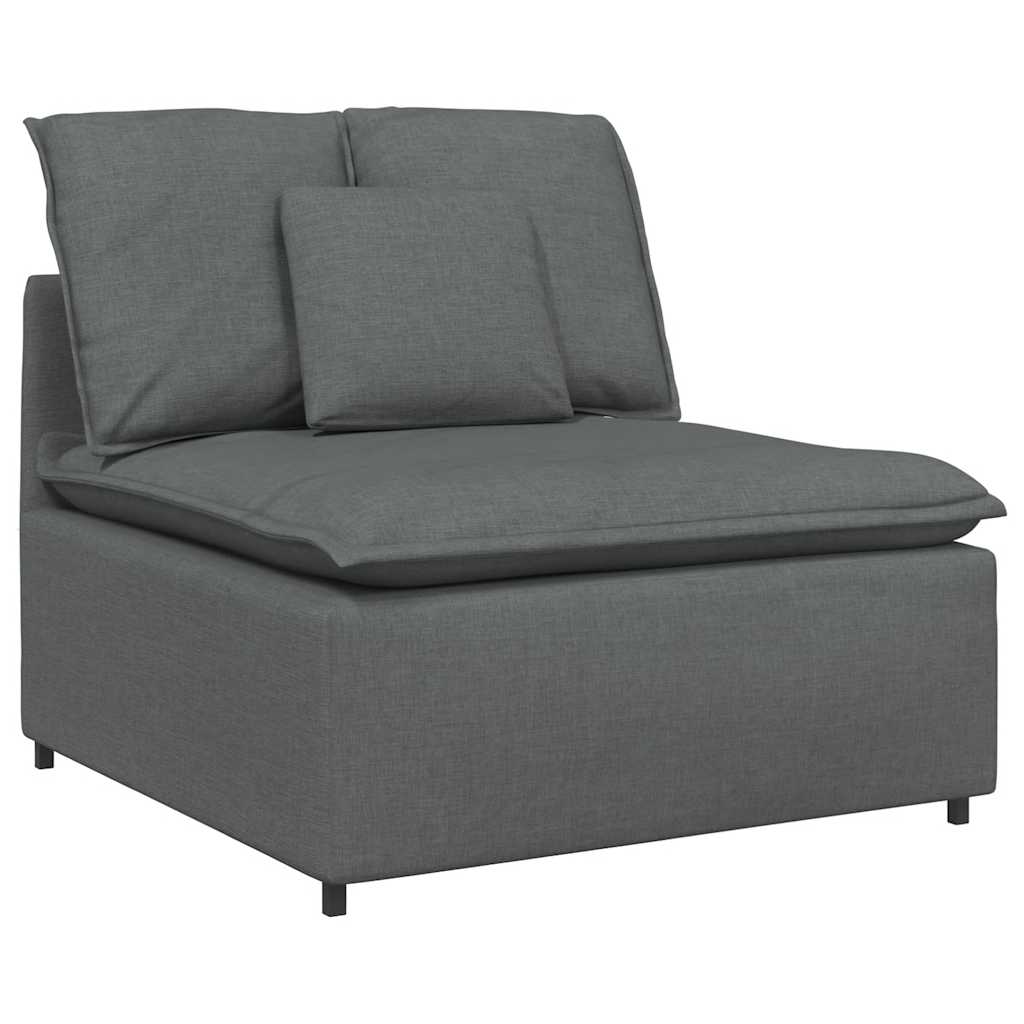 Modulaire bank middenmodule met kussens 100 cm donkergrijs is nu te koop bij PeponiXL, paradijselijk wonen!