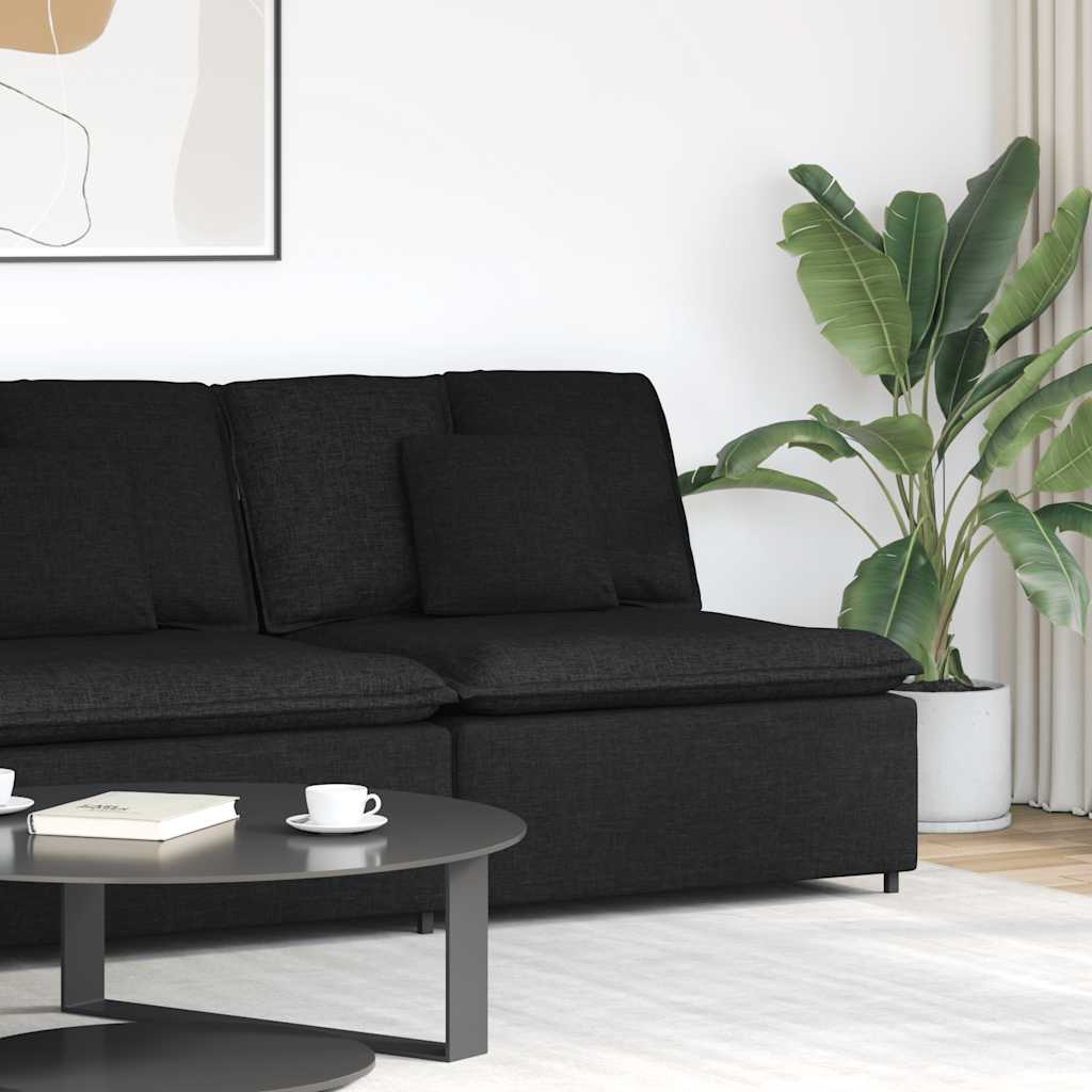 Modulaire bank middenmodule met kussens 100 cm zwart is nu te koop bij PeponiXL, paradijselijk wonen!