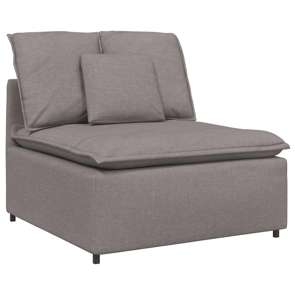 Modulaire bank middenmodule met kussens 100 cm taupe is nu te koop bij PeponiXL, paradijselijk wonen!