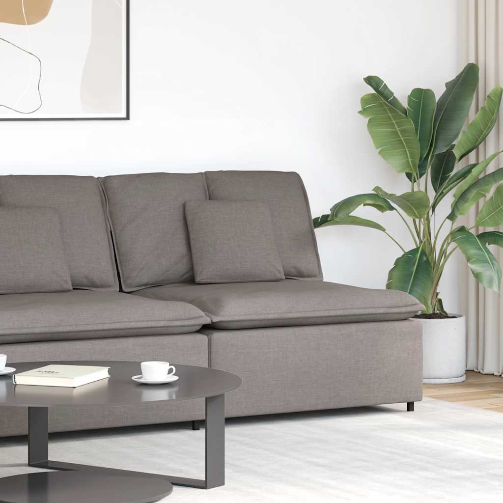 Modulaire bank middenmodule met kussens 100 cm taupe is nu te koop bij PeponiXL, paradijselijk wonen!
