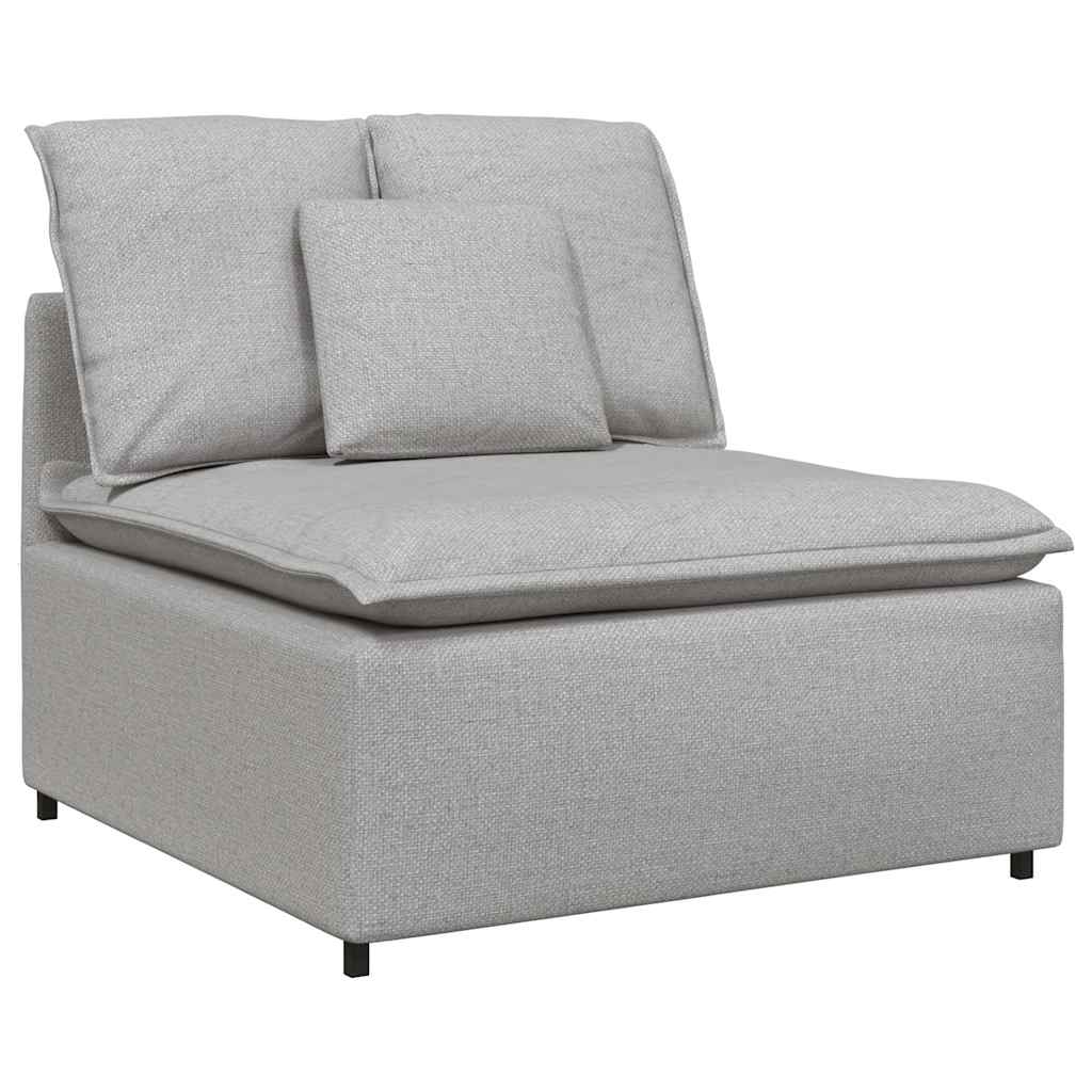 Modulaire bank middenmodule met kussens 100 cm wolk grijs is nu te koop bij PeponiXL, paradijselijk wonen!