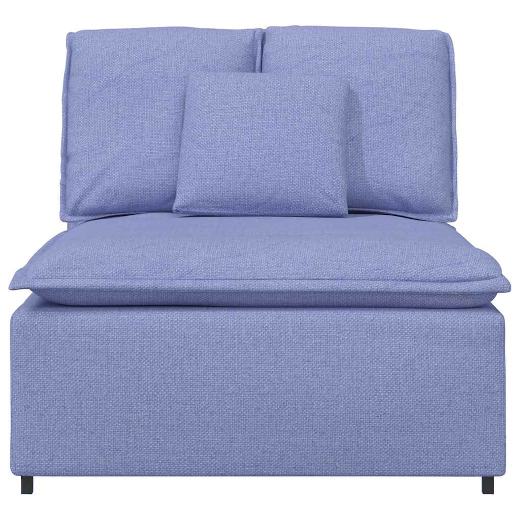 Modulaire bank middenmodule met kussens 100 cm spijkerblauw is nu te koop bij PeponiXL, paradijselijk wonen!