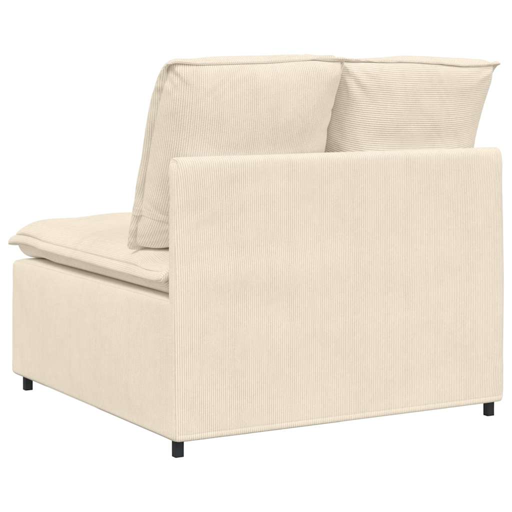 Modulaire bank middenmodule met kussens 100 cm crèmekleurig is nu te koop bij PeponiXL, paradijselijk wonen!