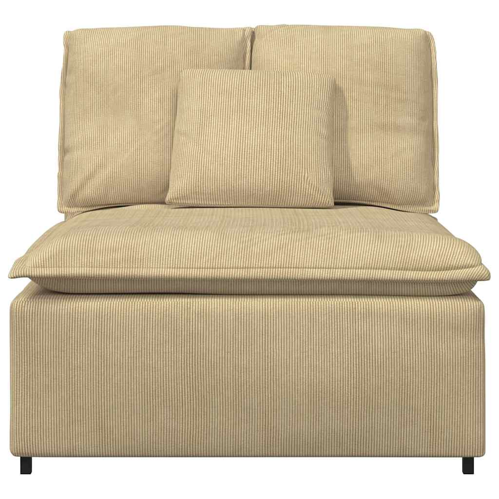 Modulaire bank middenmodule met kussens 100 cm grijsgroen is nu te koop bij PeponiXL, paradijselijk wonen!