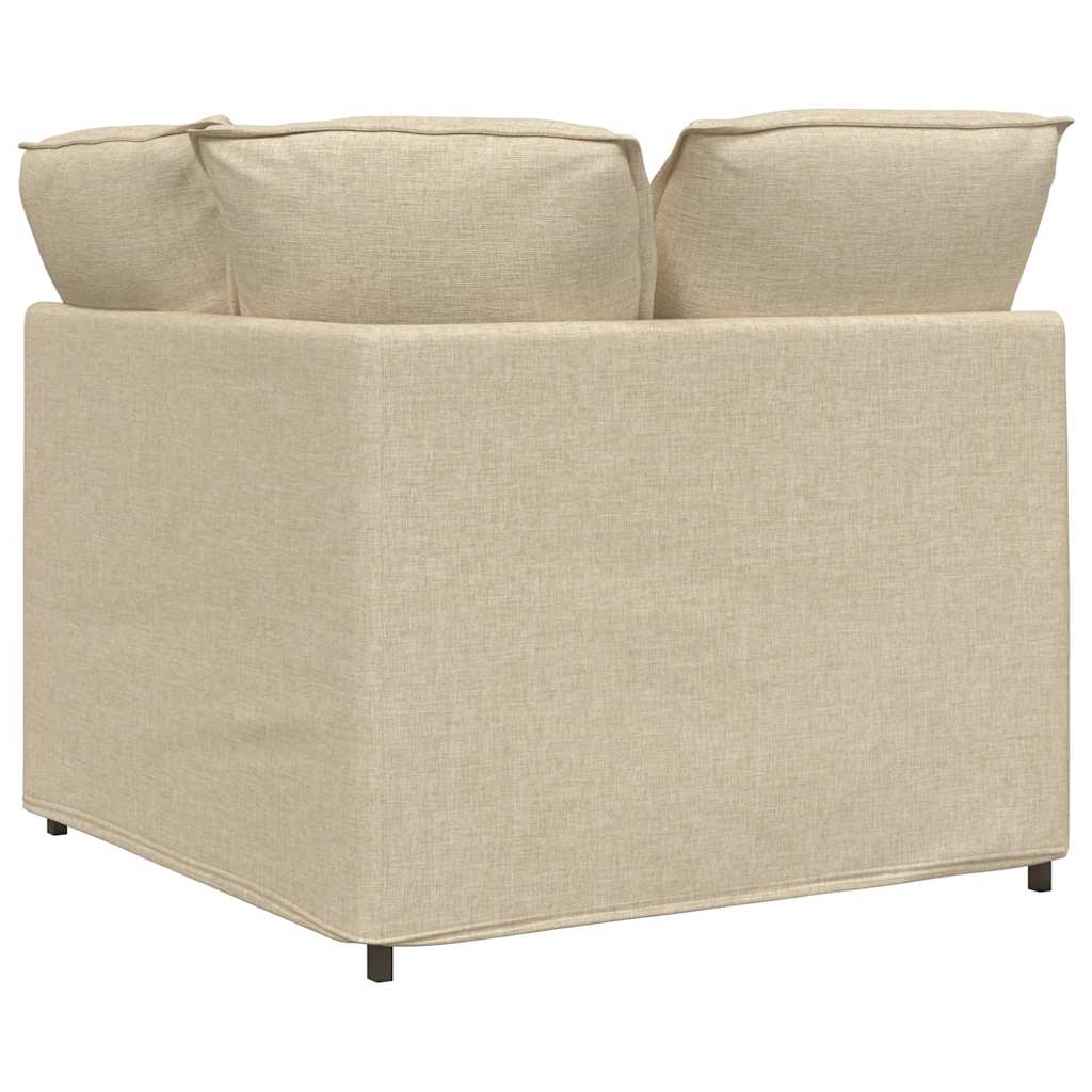 Modulaire hoekmodule bank met kussens 100 cm crèmekleurig is nu te koop bij PeponiXL, paradijselijk wonen!