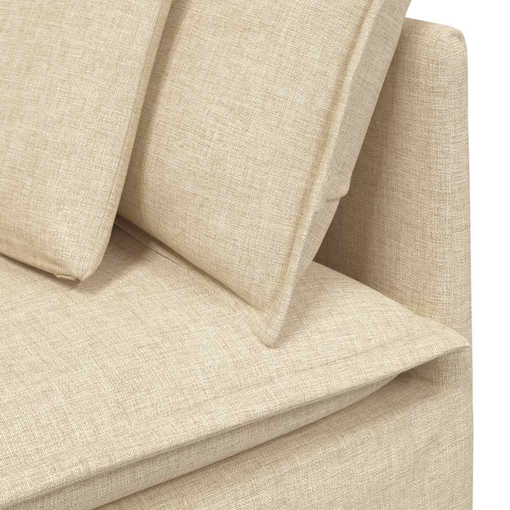 Modulaire hoekmodule bank met kussens 100 cm crèmekleurig is nu te koop bij PeponiXL, paradijselijk wonen!