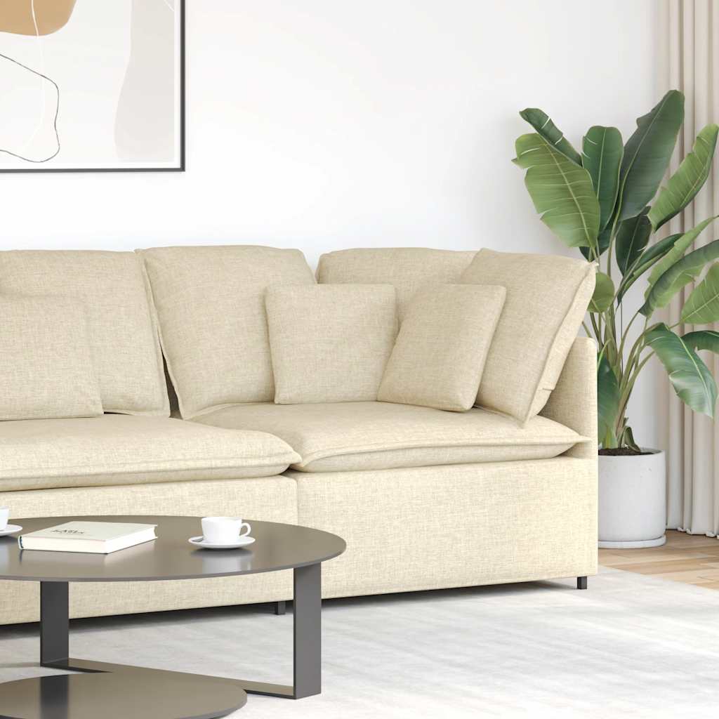 Modulaire hoekmodule bank met kussens 100 cm crèmekleurig is nu te koop bij PeponiXL, paradijselijk wonen!