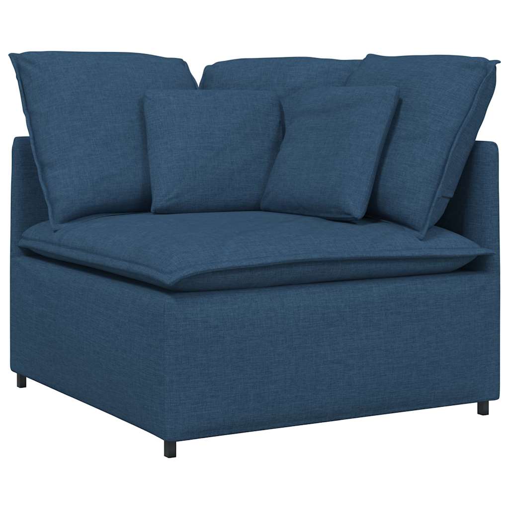 Modulaire hoekmodule bank met kussens 100 cm blauw is nu te koop bij PeponiXL, paradijselijk wonen!