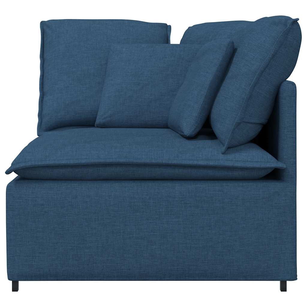 Modulaire hoekmodule bank met kussens 100 cm blauw is nu te koop bij PeponiXL, paradijselijk wonen!
